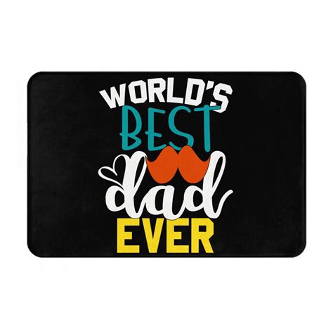 Best Dad Ever Happy Father S Day Door Mat Outside Indoor Entrance Floor Mats Non Slip Rug Pad