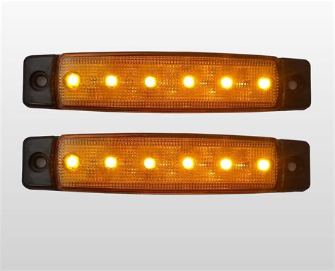 Amazon Flexzon Set Of 2 24V LED Amber Orange Side Marker Light