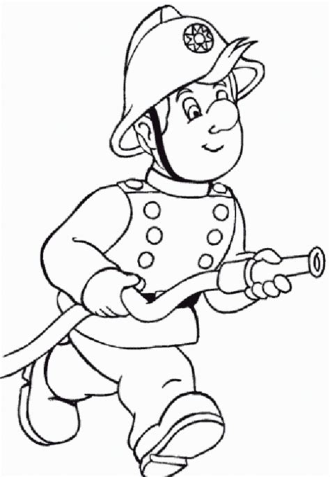 Firefighter black and white firefighter coloring book home clipart ...