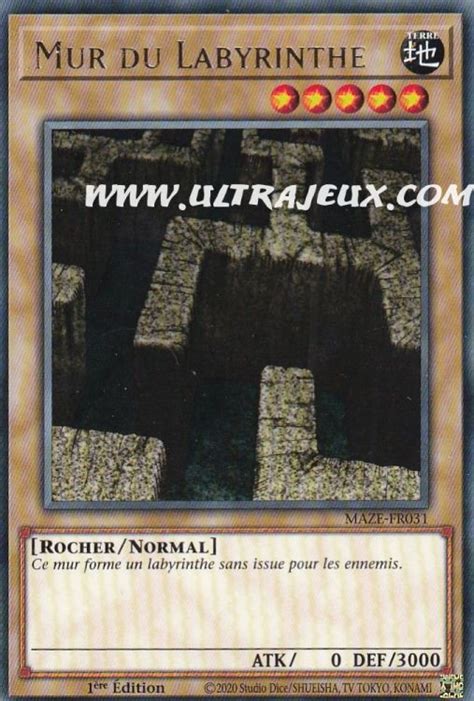 Carte Yu Gi Oh Mur Du Labyrinthe Maze Fr