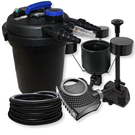 SunSun Kit filtration bassin à pression 6000l 11W UVC NEO8000 70W Pompe