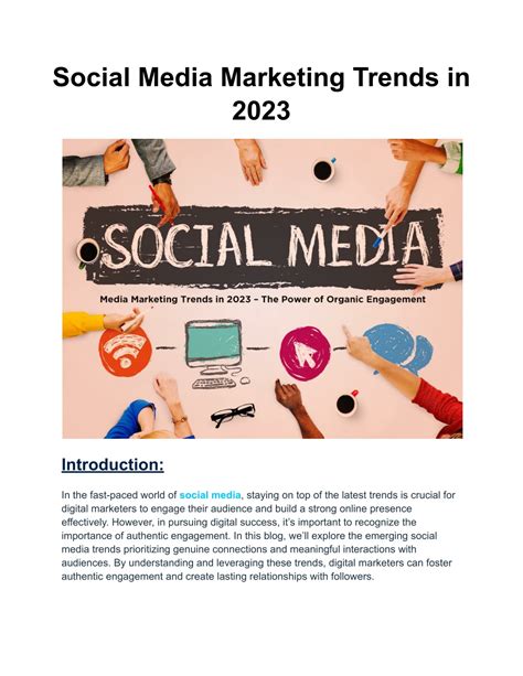 PPT Social Media Marketing Trends In 2023 PowerPoint Presentation