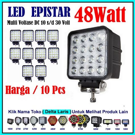 Jual Lampu Sorot LED Kotak 48w Alat Berat 24 Volt Dan Light Vehicle 10