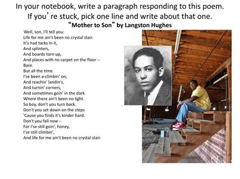 Ppt Langston Hughes ’ “ Mother To Son ” Powerpoint Presentation Id 3610791