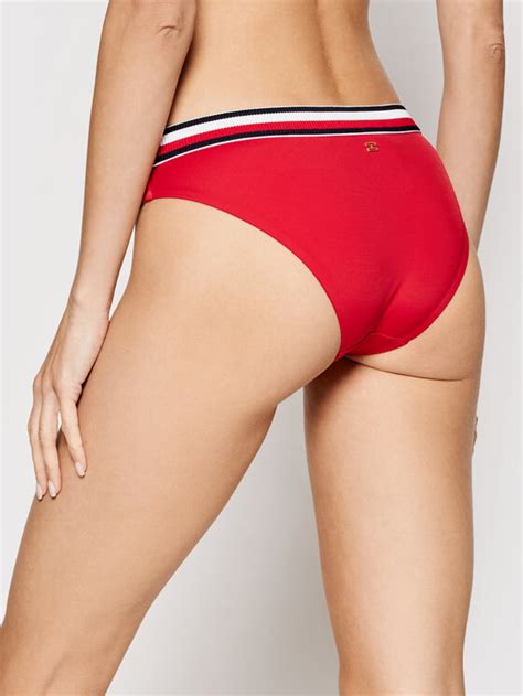 Tommy Hilfiger Dół od bikini UW0UW02698 Czerwony Modivo pl