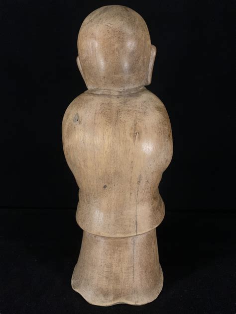 Japanese Buddha Sculpture Wooden Jizo Figurine Jizo Buddha Etsy