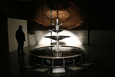 Luke Jerram Unveils Giant Oil Fountain Artwork