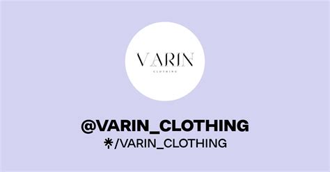 VARIN CLOTHING Instagram Facebook TikTok Linktree