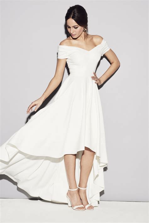 The Pretty Dress Company Fatale Ivory Hi-Lo Gown