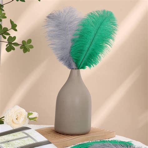 Hollosport Plumas De Avestruz Verde A Granel De A Pulgadas