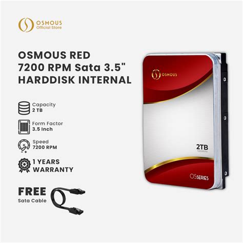 Jual Osmous Hardisk Hdd Tb Red Internal Sata Rpm Shopee