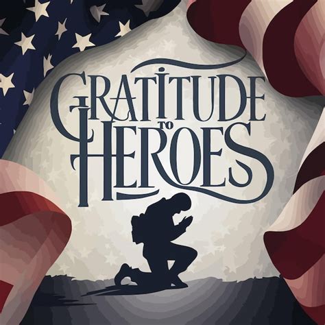 Premium Vector A Poster For The Celebration Of Heroes With A Flag And