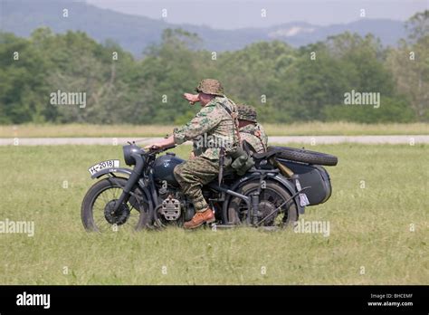 World War Ii German Soldier On Motorcycle At Mid Atlantic Air Museum World War Ii Weekend And