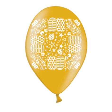 Age 80 Birthday Balloons Pack Of 10 | Simon Elvin