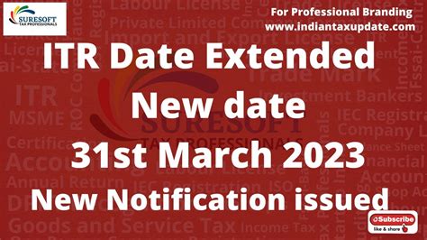 Itr Date Extended Tax Audit Tax Extension Due Date Of Filing Itr