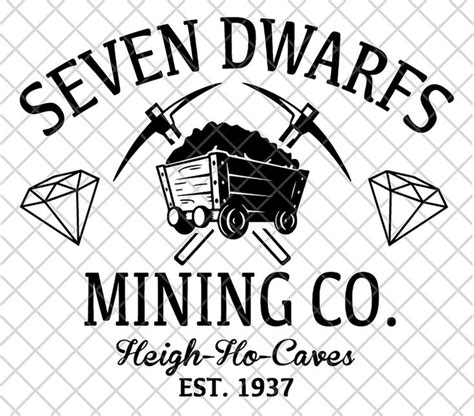 Seven Dwarfs Mining Co File High Quality Etsy Disney Silhouette Art