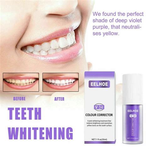 Eelhoe V34 Colour Corrector V34 Toothpaste Tooth Reduce Yellowing Tooth