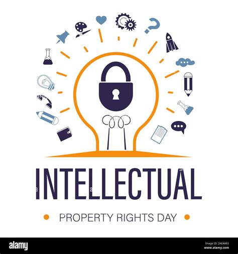 Intellectual Property Rights Day For Trademark Protection Icons With