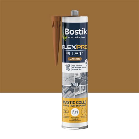 Colle Mastic Bostik Flexpro Pu Ml Marron Leroy Merlin