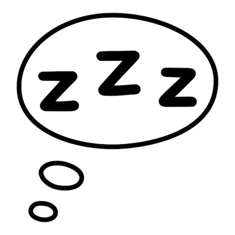 Premium Vector Zzz Sleep Icon Hand Drawn Zzzz In Speech Bubble