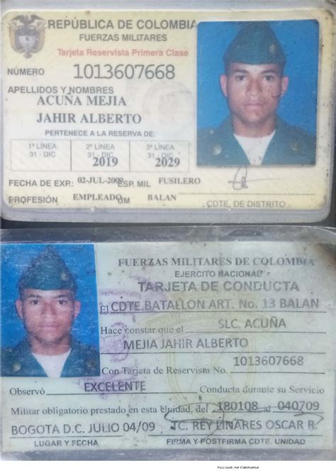 Por Favor Ligeramente Al Rev S Libreta Militar Primera Clase Conjugado