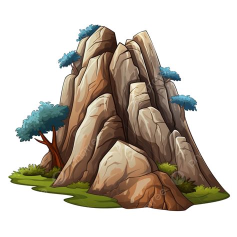 Imágenes Prediseñadas De Roca De Montaña De Dibujos Animados Png Dibujos Animados Roca