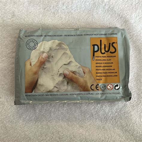 Plus Clay Air Dry Non Toxic Self Hardening Natural Clay White 2 2