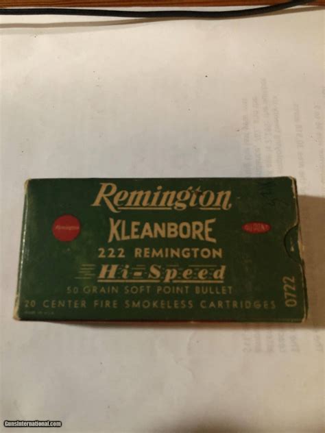 Remington Kleanbore 222 Hi Speed 50 Gr Soft Point