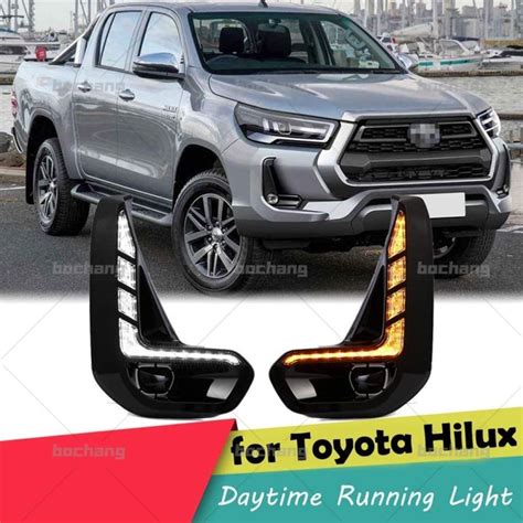 Lampu LED DRL Siang Hari Untuk Toyota Hilux Revo 2020 2021 Lampu Kabut