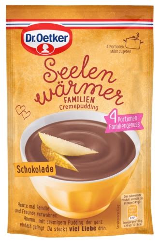 Seelenwärmer Familien Cremepudding Schokolade Cremepudding Dr Oetker