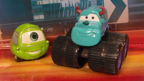 Mike And Sulley 2007 Superchared Mattel Cars Disney Pixar Monsters Inc