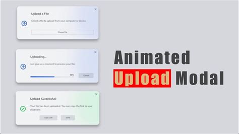 How To Create Animated Upload Modal Using HTML And CSS Animated