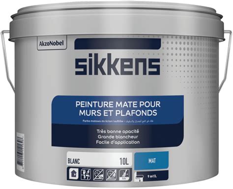 Peinture Mate Murs Et Plafonds Int Rieurs Blanc Seau De L Sikkens