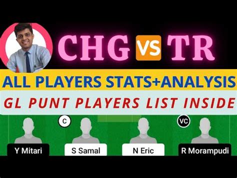 Chg Vs Tr Chg Vs Tr Dream Team Prediction Rca T Cup