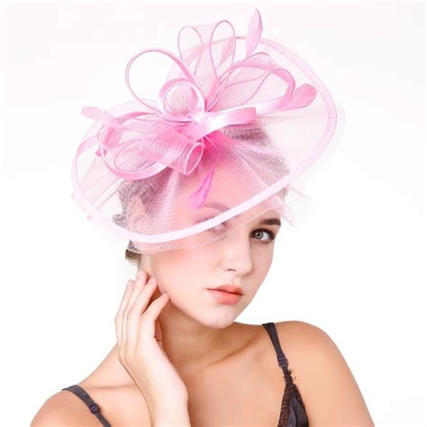 Lady Flower Pillbox Fascinator Hat For Tea Party Women Feathers Veil