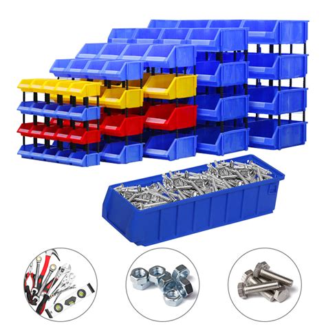 China Stackable Warehouse Standing Plastic Bin Boxes Hardware Storage