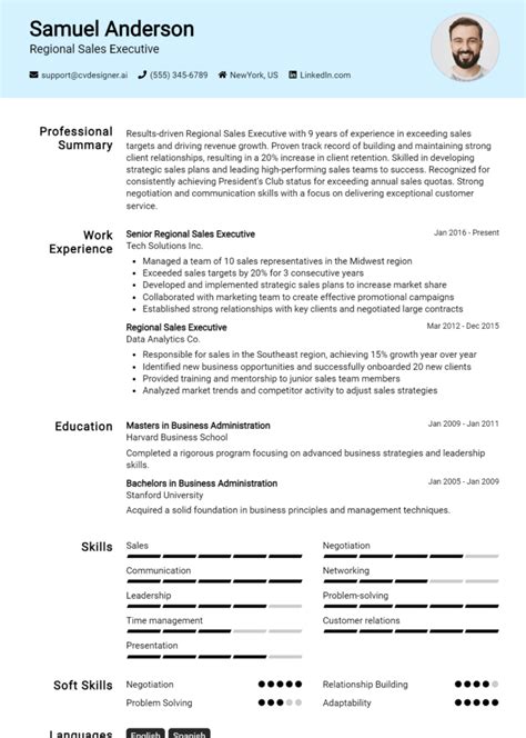 Regional Manager Resume Examples For Free Examples Cvdesigner Ai