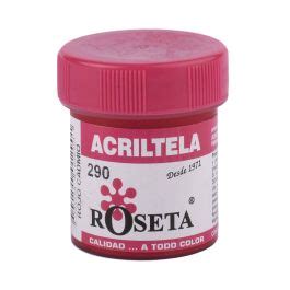 ACRILTELA MATE ROJO CADMIO DE 30 CENTIMETROS CUBICOS ROSETA Pintulac