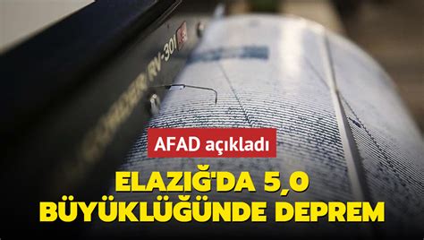 Elaz Da Korkutan Deprem Afad A Klad