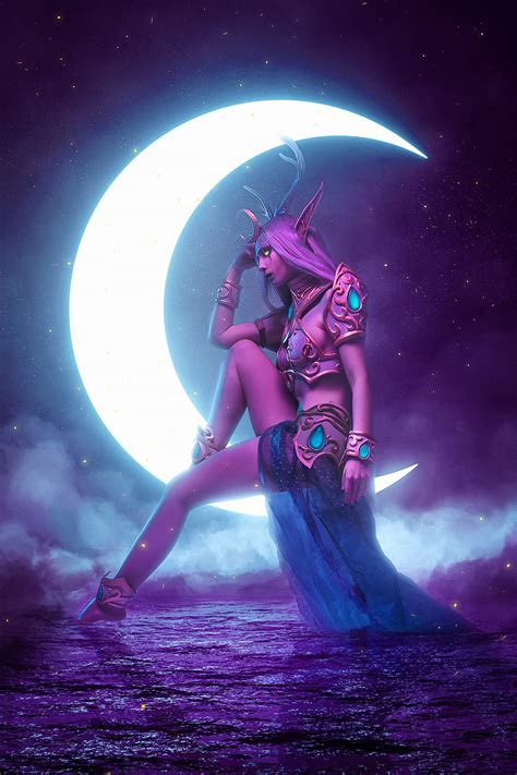 fantasy girl, fantasy art, artwork, Moon HD Phone Wallpaper | Rare Gallery