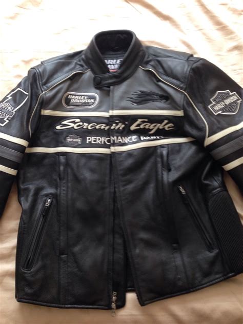 Harley Davidson Screamin Eagle Raceway Men S Leather Jacket Xl New