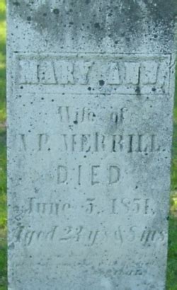 Mary Ann Merrill Find A Grave Memorial