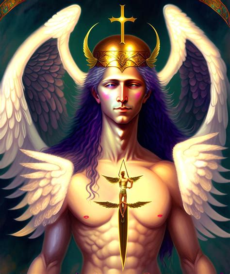 Archangel Chamuel - Angel of Love and Peace, Generative AI Illus ...