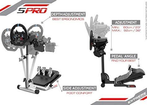 Extreme Simracing Wheel Stand Cockpit Spro White Edition Racing