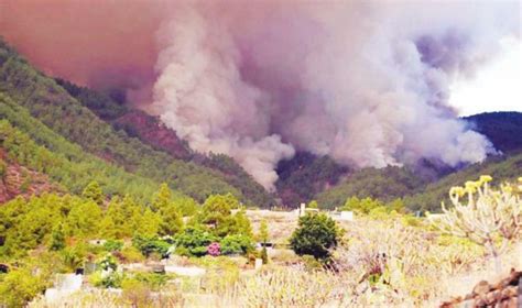 Out Of Control Wildfire Scorches Spains Tenerife Island Affecting