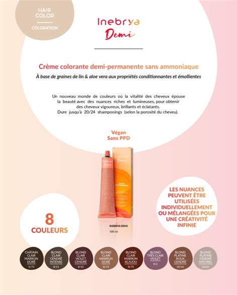 La Coloration Semi Permanente Inebrya Pour La Coiffure Les Marques