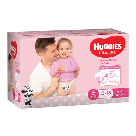 Buy Huggies Ultra Dry Walker Girl Nappies Jumbo Pack Size At Mighty