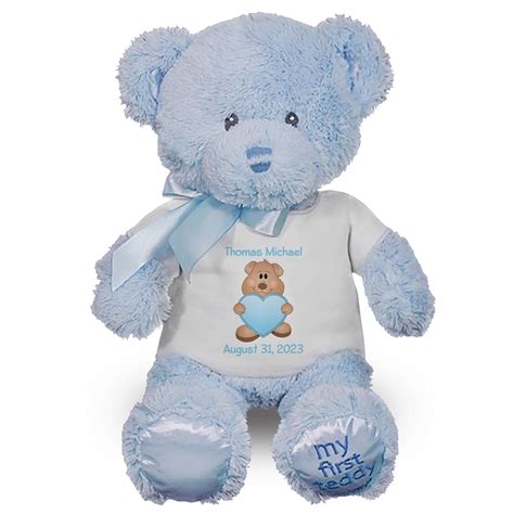 Personalized New Baby Blue Bear