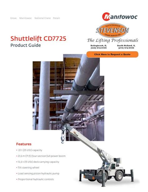 Pdf Shuttlelift Cd Carry Deck Crane Load Charts Shuttlelift