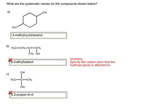 Solved What Are The Systematic Names For The Compounds Shown